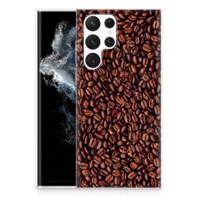 Samsung Galaxy S22 Ultra | Siliconen Case | Koffiebonen