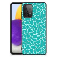 Samsung Galaxy A72 (5G/4G) Leuk Telefoonhoesje Cracks Blue