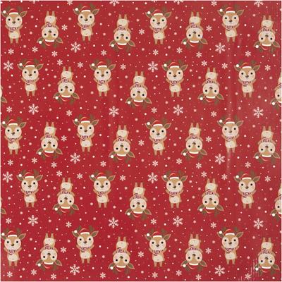 Creativ Company Inpakpapier, rendier met sjaal, b: 50 cm, 80 gr, donkerrood, 100 m/ 1 rol