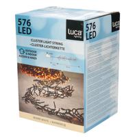 Kerstverlichting - 576 lampjes - afstandsbediening - warm wit - 420cm - clusterverlichting - thumbnail