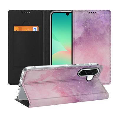 Bookcase voor Samsung Galaxy A26 Pink Purple Paint