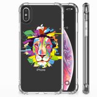 Apple iPhone Xs Max Stevig | Bumper Hoesje | Lion Color