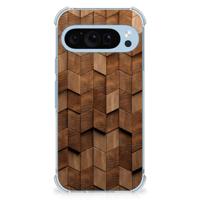 Stevig Telefoonhoesje voor Google Pixel 9 | 9 Pro Wooden Cubes