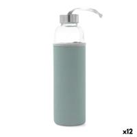 Waterfles Quid Quidate Blauw Glas 600 ml (12 Stuks)