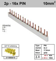 SEP Verdeelkam 2f pin 16 mod 18mm grijs P02016G00