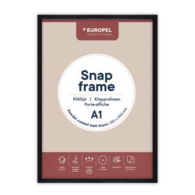 Kliklijst europel a1 25mm mat zwart