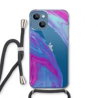 Zweverige regenboog: iPhone 13 mini Transparant Hoesje met koord