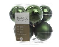 Kerstbal glas glans-mat diameter 7cm Dennen groen - KSD