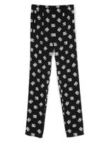 Dolce & Gabbana Kids legging à logo imprimé - Noir - thumbnail