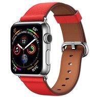 Classic lederen bandje - Rood - Geschikt voor Apple Watch 42mm / 44mm / 45mm / 49mm