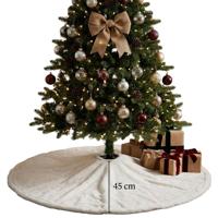 Feeric lights & Christmas Kerstboomrok - wit - 90 cm diameter - polyester - kerstversiering