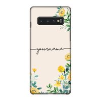 Gele bloemen: Samsung Galaxy S10 4G Volledig Geprint Hoesje