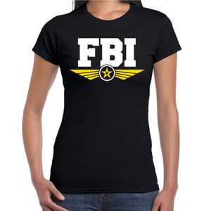 FBI agent tekst t-shirt zwart voor dames