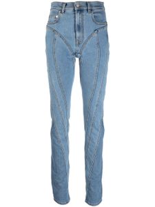 Mugler jean Spiral à coupe skinny - Bleu