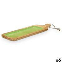 Snackdienblad Gift Decor MALI-798 G MALI-798 G Groen 50,7 x 3 x 14 cm (6 Stuks)