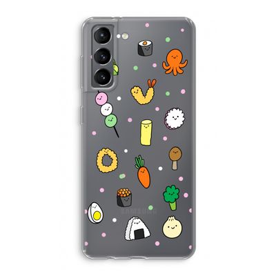 Happy bento friends: Samsung Galaxy S21 Transparant Hoesje