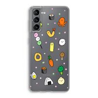 Happy bento friends: Samsung Galaxy S21 Transparant Hoesje