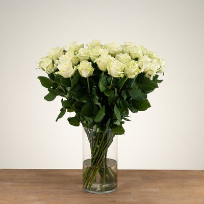 White Naomi - Witte rozen - 24 stuk White Naomi - Witte rozen - 24 stuk
