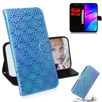 Voor Xiaomi Redmi 7/Y3 effen kleur kleurrijke magnetische Buckle horizontale Flip PU lederen draagtas met houder & kaartsleuven & portemonnee & Lanyar