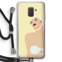 Summer: Samsung Galaxy A8 (2018) Transparant Hoesje met koord