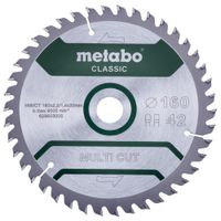 Metabo Accessoires Cirkelzaagblad | Multi Cut Classic | 160x20mm | Z42 FZ/TZ 10°/B - 628658000