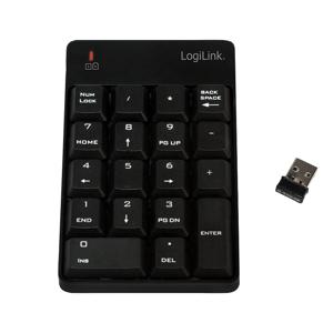 LogiLink ID0120 numeriek toetsenbord Laptop RF Draadloos Zwart