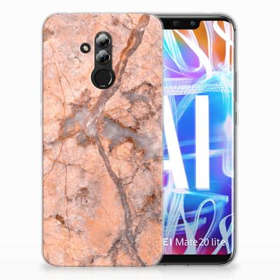 Huawei Mate 20 Lite | TPU | Siliconen hoesje | Marmer Oranje