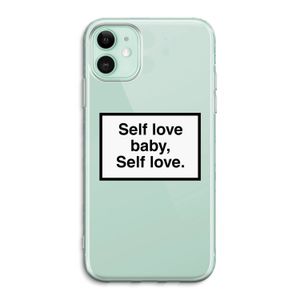 Self love: iPhone 11 Transparant Hoesje