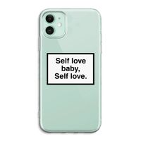 Self love: iPhone 11 Transparant Hoesje
