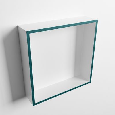 MONDIAZ EASY Nis 29,5x29,5cm in solid surface kleur Smag | Talc. 1 vak geschikt voor in- of opbouw