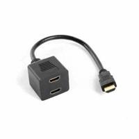 AV-adapter/-converter Lanberg AD-0019-BK Zwart 20 cm - thumbnail