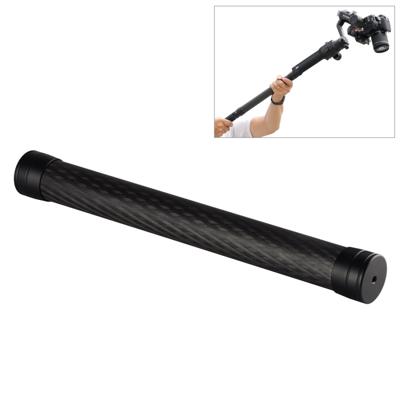 Carbon Fiber extension monopod Pole Rod uitschuifbare stick voor DJI/MOZA/Feiyu v2/Zhiyun G5/SPG Gimbal lengte: 35cm (zwart)
