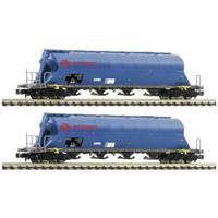 Fleischmann 849007 N 2-delige set stofsilowagens van de Ermewa