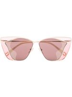 Chloé Eyewear lunettes de soleil Gemma à monture oversize - Or