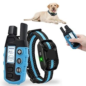 3300ft afstandsbediening, geen schok, trainingshalsband voor honden, oplaadbaar ipx7 waterdichte e-halsband pieptoon trillingen menselijke hondentrainer Lightinthebox