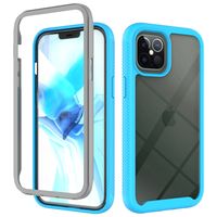 iPhone XS Max hoesje - Backcover - 2 delig - Schokbestendig - TPU - Lichtblauw - thumbnail