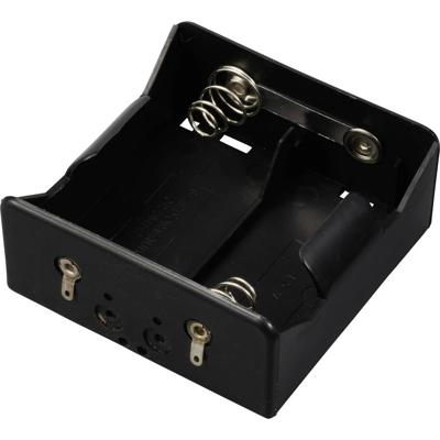 TRU COMPONENTS TC-13220740 Batterijhouder Aantal cellen: 2 D (mono) Soldeeraansluiting (l x b x h) 71 x 70 x 31 mm