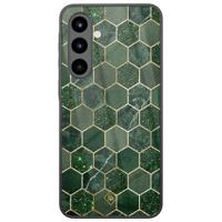 Samsung Galaxy A56 glazen hardcase - Kubus groen