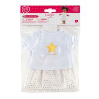 Corolle topje en rok set voor poppen van 36cm - ivoor/goud Corolle topje en rok set voor poppen van 36cm - ivoor/goud