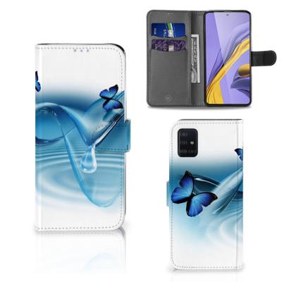 Samsung Galaxy A51 | Telefoonhoesje | Met pasjeshouder | Vlinders