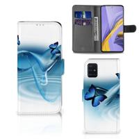 Samsung Galaxy A51 | Telefoonhoesje | Met pasjeshouder | Vlinders