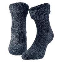 Apollo huissokken/slofsokken - Anti-slip - schapenwol - volwassenen - donkerblauw - wintersokken Apollo huissokken/slofsokken - Anti-slip - schapenwol - volwassenen - donkerblauw - wintersokken