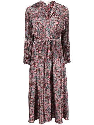 Vince robe-chemise Berry Blooms à design plissé - Multicolore