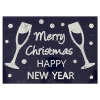 1x stuks velletjes kerst glitter raamstickers Merry Christmas 28,5 x 40 cm - thumbnail