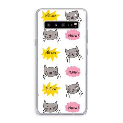 Meow: Samsung Galaxy S10 5G Transparant Hoesje