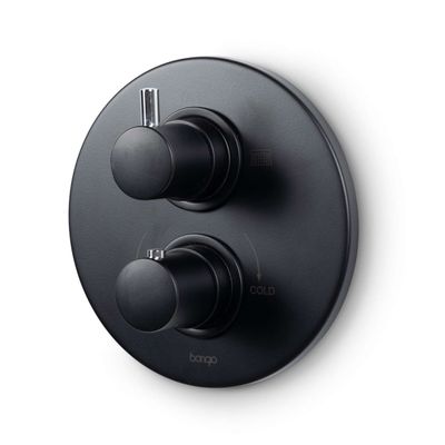 Inbouw Douchekraan Bongio Squadra Thermostatisch met 2-Weg Mechanisch Omstel Mat Zwart Bongio