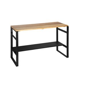 Badkamermeubel BWS Black & Oak 120x50x75 cm Eiken Metalen Frame Mat Zwart