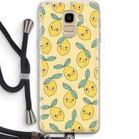 Citroenen: Samsung Galaxy J6 (2018) Transparant Hoesje met koord