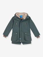 Winterparka voor kinderen TUULIKKI FINKID met teddy fleece voering saliegroen