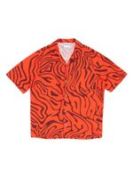 Marcelo Burlon County Of Milan Kids chemise AOP à manches courtes - Orange - thumbnail